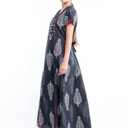 nihsamah Cotton Nighty for Women — Printed Stylish Night Gown, Comfortable Sleepwear Long Nightwear, Maxi image 2