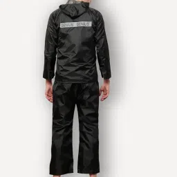 shasmi Rain Coat For Men Waterproof Raincoat With Pants Polyester Double Layer Standard Length Rain Coat For Men Bike Rain Suit Rain Jacket Suit Inner Mobile Pocket With Storage Bag image 1