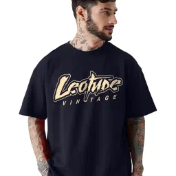 leotude Men's Cotton Oversized Fit T-Shirt image 2