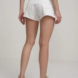 tokyo talkies Women's Regular Fit Denim Shorts | Stretchable Shorts image 5