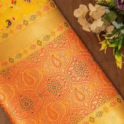 devangi Women's Woven Banarasi Kashmiri Silk Jacquard Dupatta/Chunni with Meena Work, Width 1 Meter, Length 2.5 Meter (OM-DT-21-MAIN-F) image 4