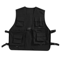 enakshi (label) Utility Vest Front Buckle Cargo Vest for Men Women Adults Outdoor Activities 2XL Black|Clothing, Shoes & Accessories | Mens Clothing | Coats & Jackets' image 2