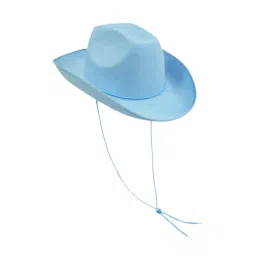 myaddiction Western Cowboy Hat Versatile with Chin Strap for Women Men Photo Props Party Light Blue image 1