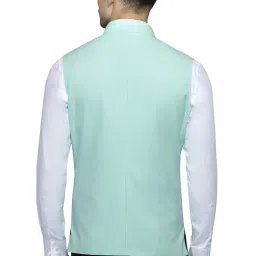 favoroski Men's Slim Fit Sleeveless Mandarin Collar Ethnic Bandhgala Waistcoat image 1