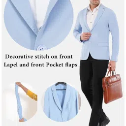 saintx Men's Premium Layering Blazer | Tailored Unlined Jacket, Sleeker Than a Shirt | Sharp Blazer Looks & High Intensity Stretch, Without The Weight | Slim Fit | Air Light Comfort | Business Attire image 1
