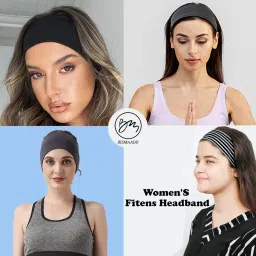 bismaadh Workout Headband for Men and Women Wide, Moisture Wicking and Non-Slip Exercise image 3