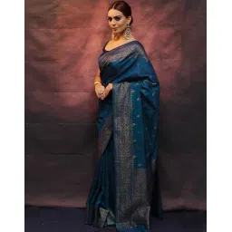 siril Women's Kanjivaram Silk Saree Pure Silk with Blouse image 1