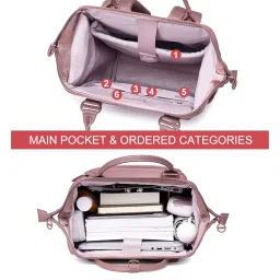 chantria Laptop Backpack for Women 15.6-inch Work Office Backpack 13L Capacity Laptop Bag College Bookbag Water-resistant Casual Backpack for Travel image 3