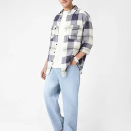 urbano fashion Men's Loose Mid Rise Baggy Fit Washed Jeans Non-Stretchable image 4