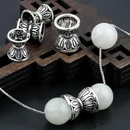 fabloft FABLOFT® 2x925 Sterling Silver Lotus Flower Spacer Beads Jewelry Making Charms findings image 4