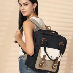 ensac Women’s Red & Grey Utility Backpack | Sleek Design with Multi-Functional Pockets image 1