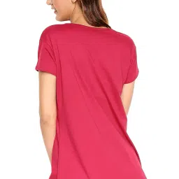 zeyo Womens Regular Fit Cotton Long Nightwear Solid Feeding Maternity Nursing Top image 3