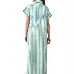 being beauty Women's Green Cotton Maternity Gown – Soft Robe, Nighty & Housecoat image 3