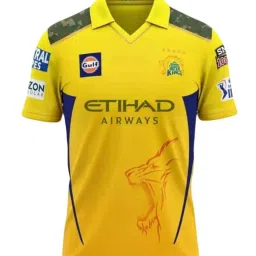CSK Jersey MS Dhoni 7 |Chennai Cricket Team Half Sleeve Jersey 2023/2024_Boys & Men image 1