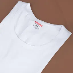 milton ( label) Men's RNS Vest | White Half Sleeve Innerwear | 100% Cotton Undershirt | Breathable & Comfortable Fit Pack of 3 image 3