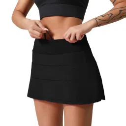 enakshi (label) Women's Pleated Skirt Shorts Outfits Girl Skirt for Running Exercise Workout L/10 black|Clothing, Shoes & Accessories | Womens Clothing | Skirts image 2