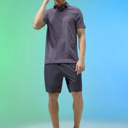 technosport Men's Slim Fit Textured Collared Neck Polo T-Shirt with UPF50+, Cotflex for Regular use image 3