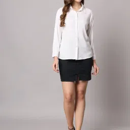 funday fashion Women Solid Casual/Formal Button Regular Fit Shirt image 4