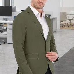 saintx Men's Premium Formal Blazer | Unlined Jacket | Slim Fit | 360° Power Stretch Fabric | Lightweight & Breathable | Wrinkle Resistant Comfort | Business Attire | All Seasons Wear image 2