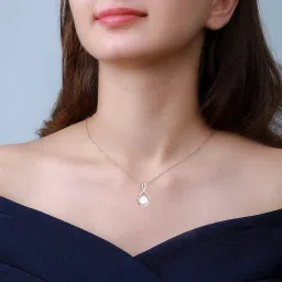 giva 925 Silver Loop Pearl Pendant | Gifts for Girlfriend, Gifts for Women and Girls |With Certificate of Authenticity and 925 Stamp | 6 Month Warranty* image 1