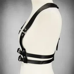 CALANDIS PU Leather Punk Harness Women's Fashion Costume Body Waist Belt Steampunk Black | s & Bustiers | Intimates & Sleep image 1