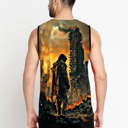 blacksmith Inferno Ops Printed Sleeeveless Sando Tank top Gym & Street wear for Men image 1