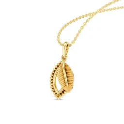kisna 14 KT Leafora Yellow Gold Pendant For Women image 3