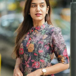 sun fashion and lifestyle Women's Chanderi Stitched Printed Kurta for Women image 5