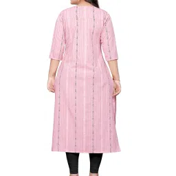 lerkiza Women's Mother Feeding 3/4 Sleeve Boat Neck Anarkali Calf Knee Length M to 3XL Size Cotton Kurti.(1361) image 4