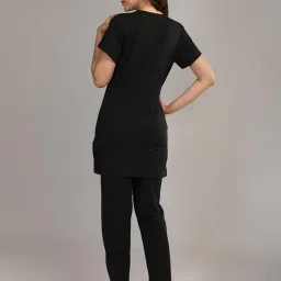 duchess Women's Cotton Printed & Embroided Long Length Night Suit Set image 2