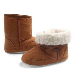 enakshi (label) Baby Soft Sole Anti-Slip Mid Calf Winter Warm Infant Prewalker Snow Boots 12-18 Months Brown|Clothing Shoes & Accessories | Baby & Toddler Clothing | Baby Shoes image 5