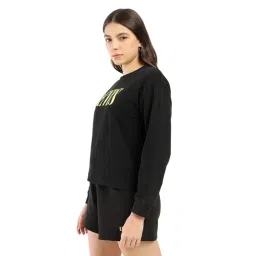 Levi's Women's Brand Logo Black Crew Neck Sweatshirt image 4