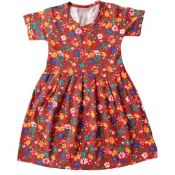 Ting Ting Baby Girls Frock Dress Combo Pack of 4 (Short Sleeves,Multicolour) image 2