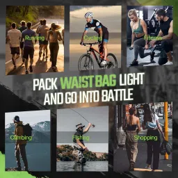 Homeaura® Running Waist Bag with Water Bottle Holder | 3 Pocket Adjustable Running Belt for Men | Running Pouch Phone Holder for Runners | Waterproof Running Belt for Walking Cycling Hiking (Black) image 3