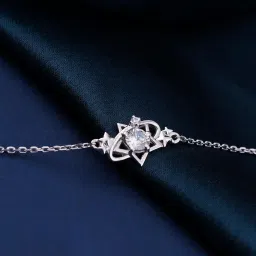 zalkari Silver Layered Star Link Bracelet image 1