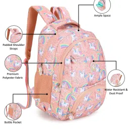 beauty girls 1546 Polyester Waterproof 30 L Designer Floral Printed School, College Tuition Backpack Bag for Girls and Women image 4