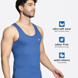 lux venus Men’s Vest - 100% Cotton Premium Baniyan (Color May Vary) image 2