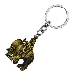 afh Lord Krishna with Cow Idol Religious Keychain for Men and Women image 2