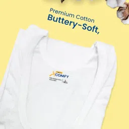 amul comfy Men's Cotton White Vest Pack of 6 image 5