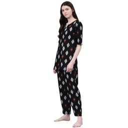stylum Women's Cotton Ikat Print Rayon Pajama Set image 3