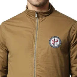 pepe jeans Men's Cotton Blend Mock Collar Light Weight Standard Length Jacket image 4