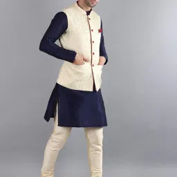 modern garments Men's Kurta Pyjama with Nehru/Modi Jacket image 2