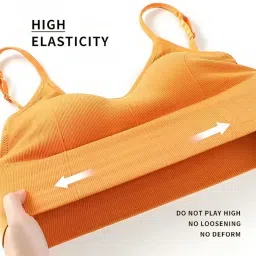 crusila Push Up Wire Free Women Bra – Ultimate Comfort, Seamless Design, Adjustable Fit and Supportive Everyday Wear – Stylish and Breathable Bras for Women and Girls, Sports Yoga Crop Top, Pack of 3 image 5