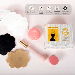 slickfix Self Adhesive Nipple Covers Disposable, Nipple Pasties, No Show Bra for Women, Nipple Shields, Breast Covers for Girls, Nipple Petals Disposable. image 1