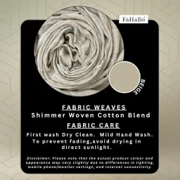 fahabo Scarf for Women Stylish Shimmer Geometric Woven Cotton Blend | Hijab Scarf | Stole | Soft, Lightweight, and Latest Scarves | 73 x 29 Inches image 1