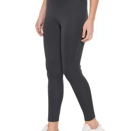 clovia Women's High Rise Active Regular Fit Tights with Side Pocket in image 1