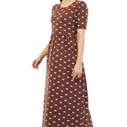 KEKABU Women's Ribbon Premium Zipless Maternity & Nursing Dress – Soft, Comfortable, Breastfeeding-Friendly, Stylish Pregnancy Wear image 3