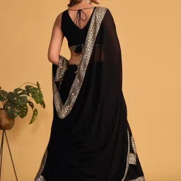fashion basket Georgette Black Lehenga Choli Set For Women image 1