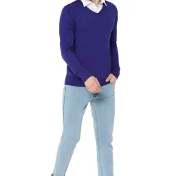 allen solly Men's Synthetic Round Neck Blouson Sweater image 4