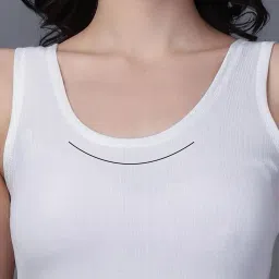 ff Women's Thermal Scoop Neck Cami Tank Tops, Ultra Soft Fleece Lined Camisole, Winter Warm Underwear Top image 2